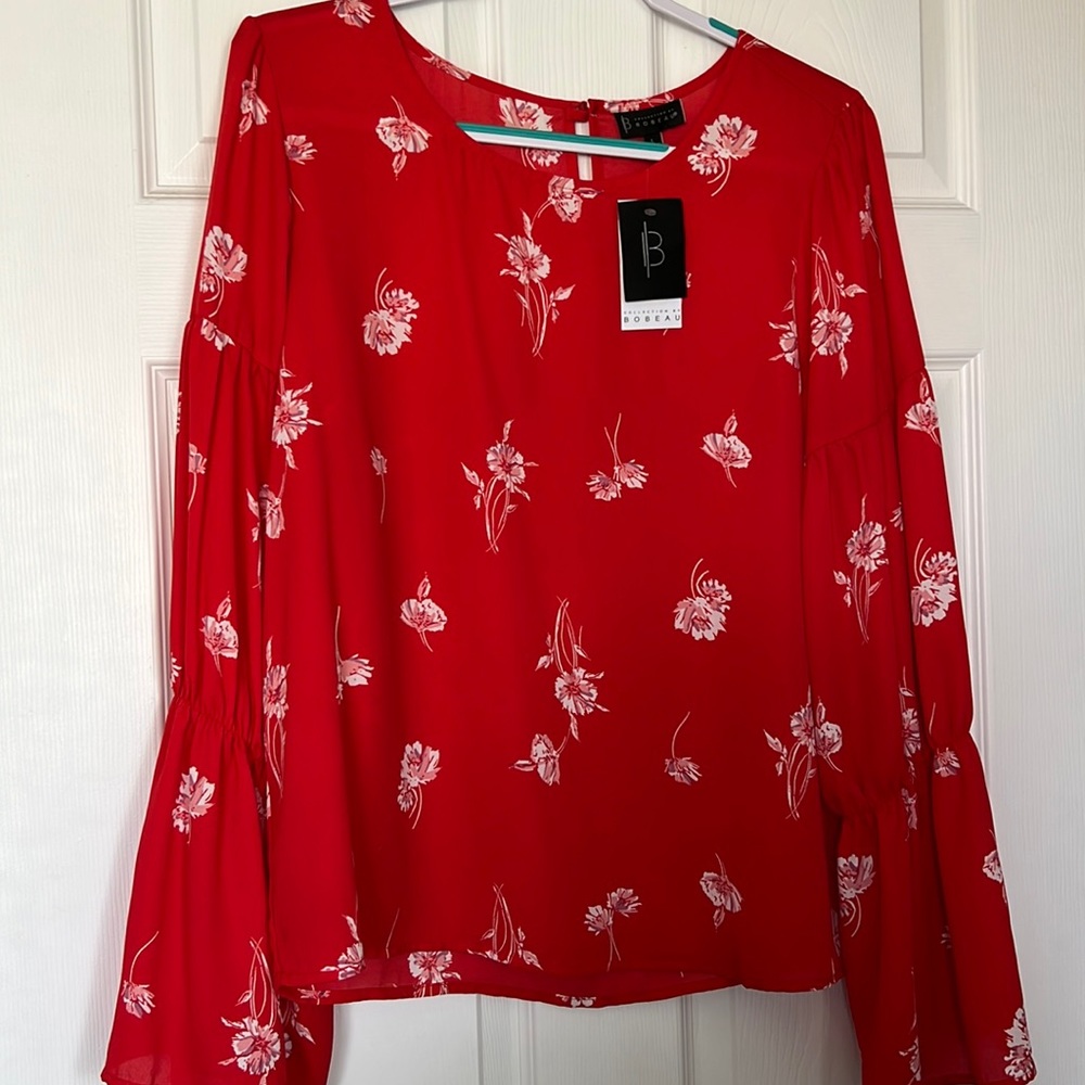Women’s Bobeau Large Long sleeve blouse